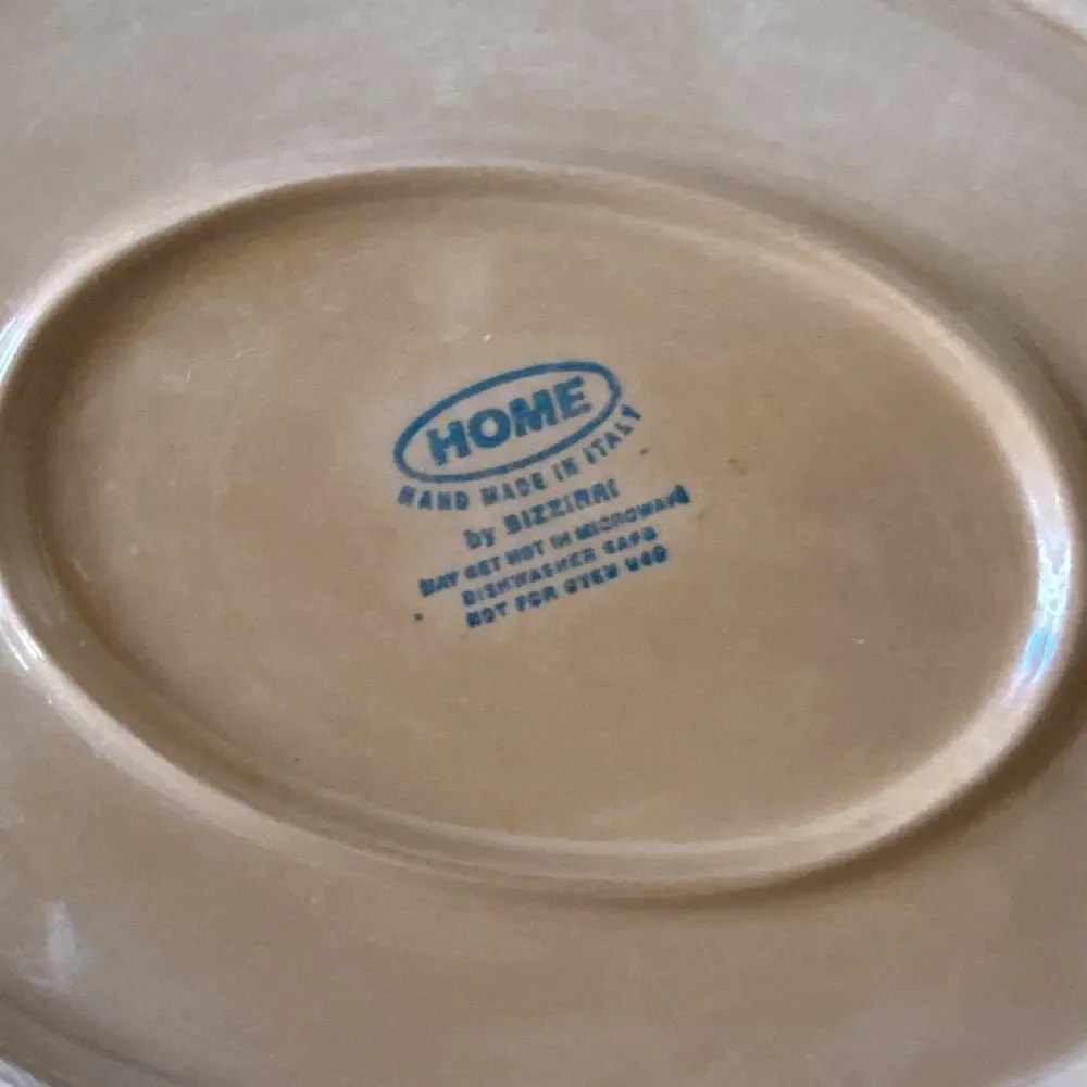 Home by Bizzirri Italy Large Oval Serving Platter 16” X 13” Hand painted